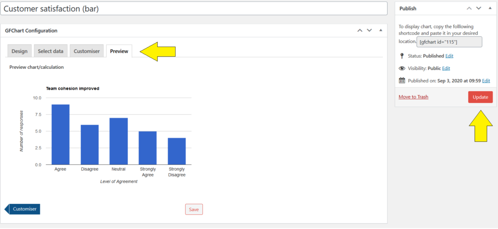 Bar chart preview