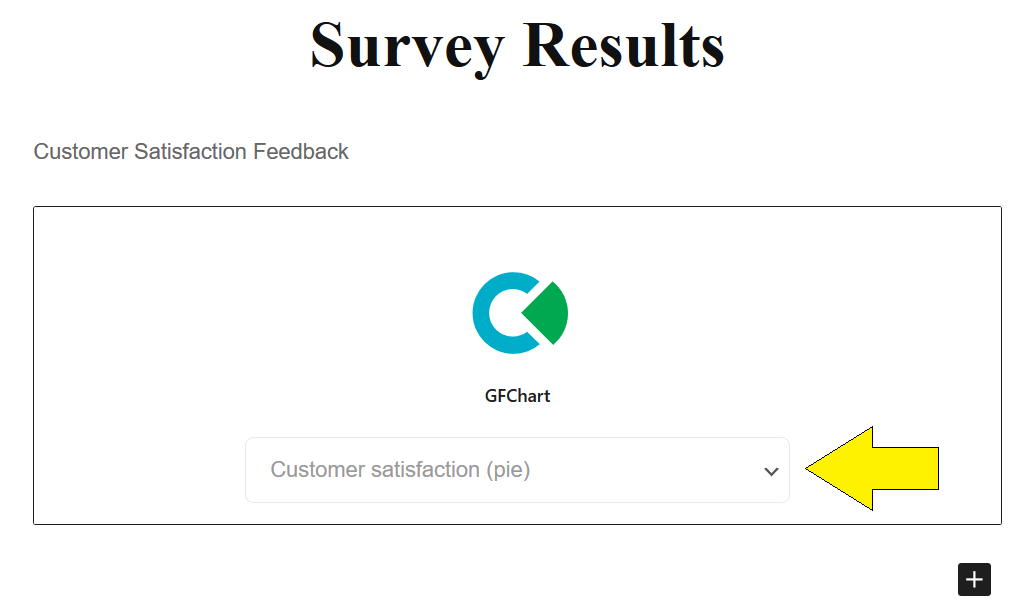 pie chart selected in block