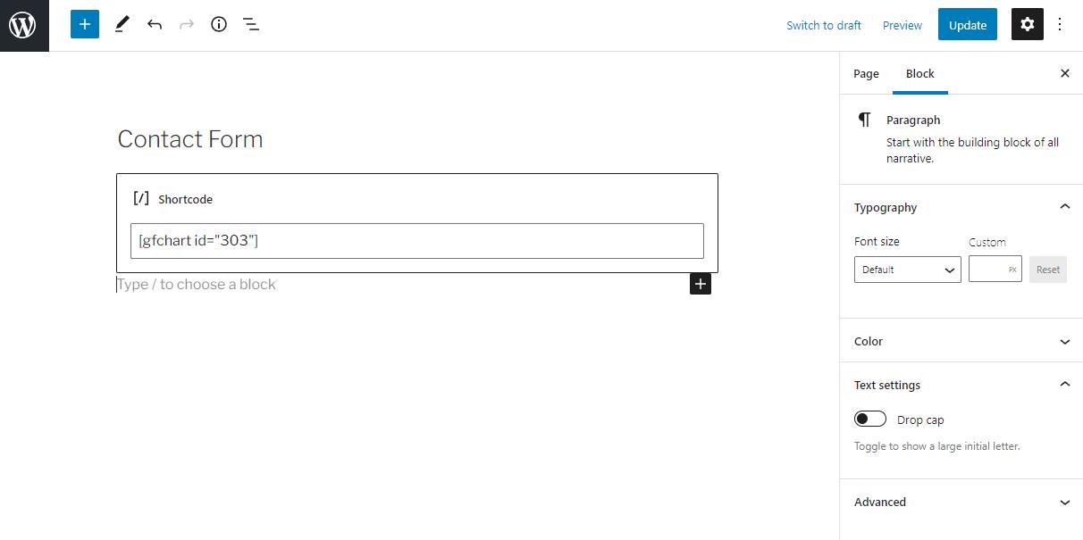 Contact form performance